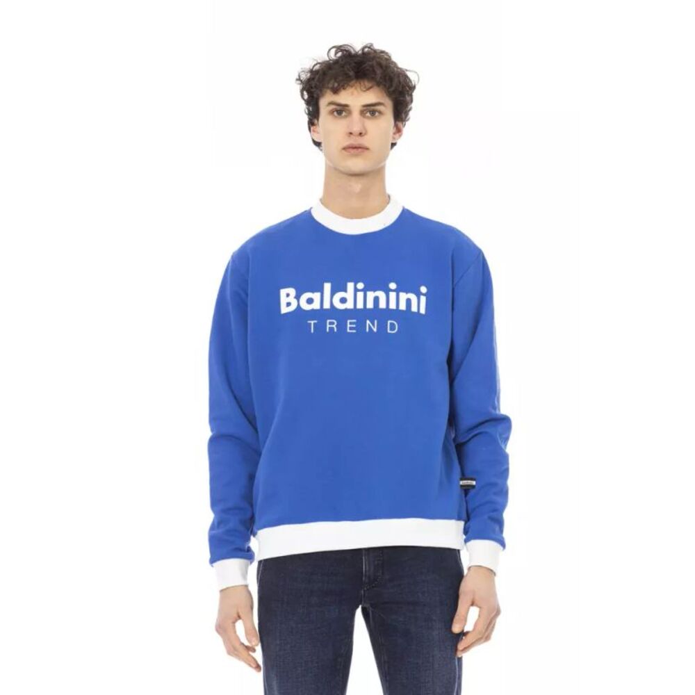 Baldinini Trend Blue Cotton Men Men's Sweater